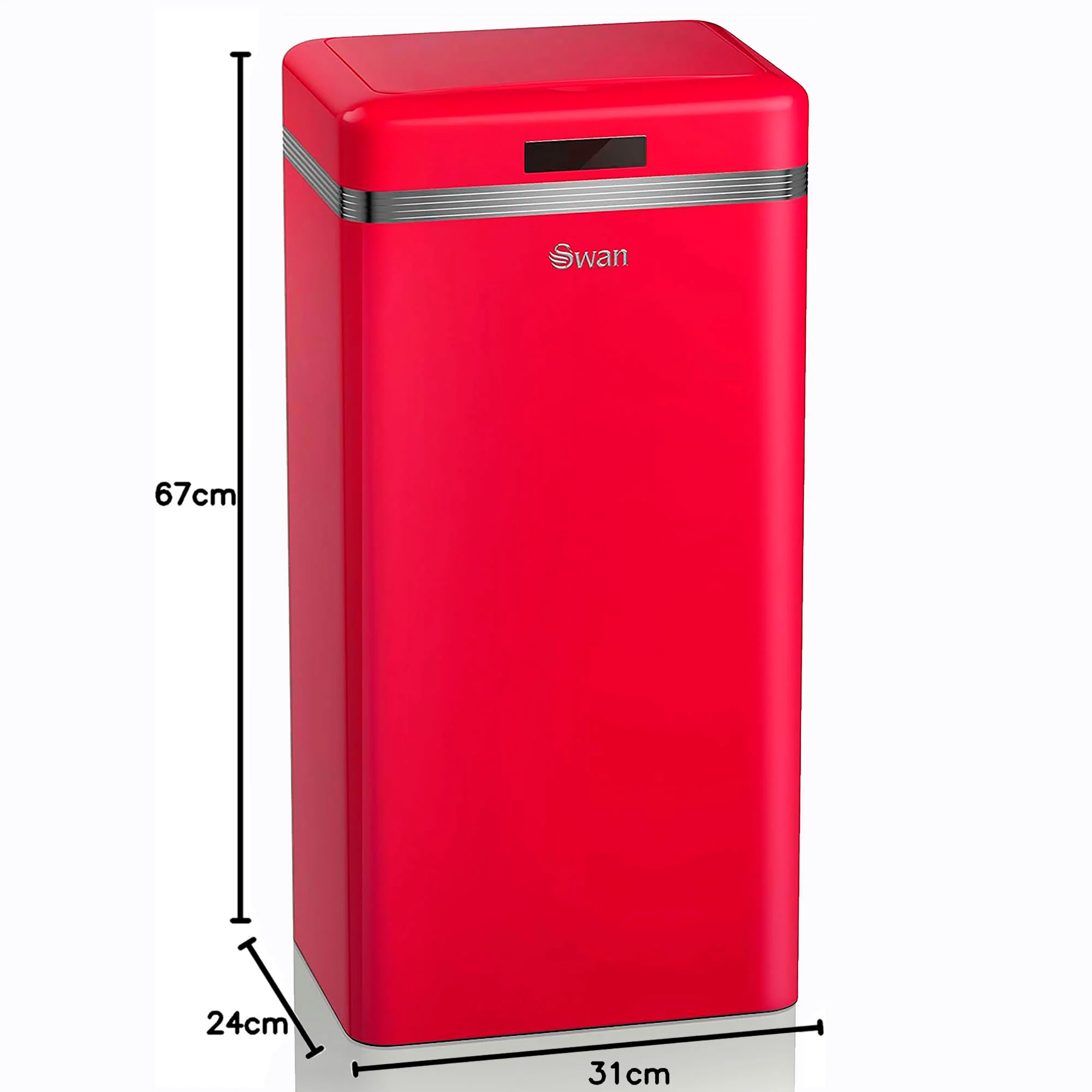 Swan Cubo De Basura Cocina Automático, Sensor De Movimiento, 45l, Metálico, Papelera Reciclaje, Swka4500rneu, Rojo - Image 6