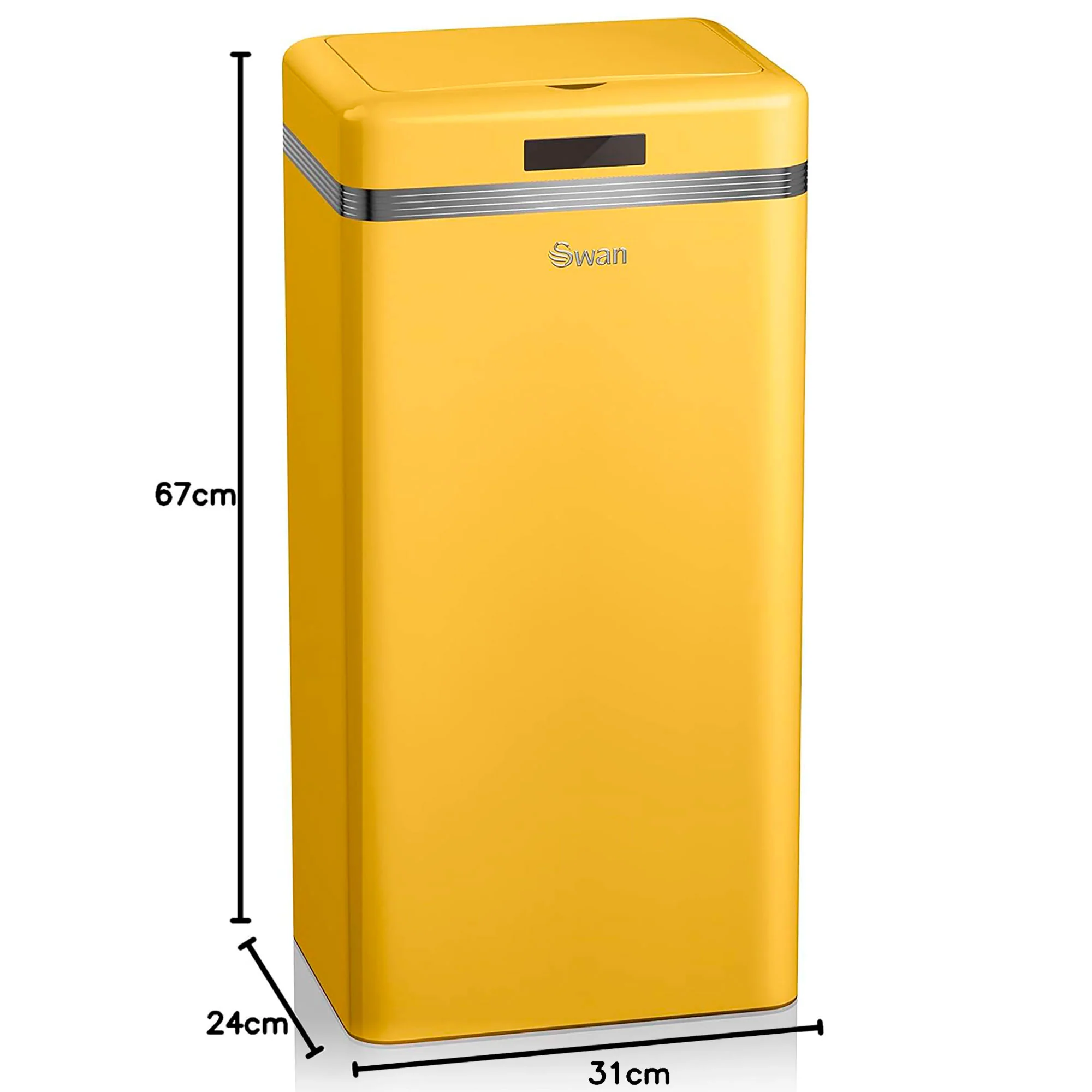 Swan Cubo De Basura Cocina Automático, Sensor De Movimiento, 45l, Metálico, Papelera Reciclaje,swka4500yelneu,amarillo - Image 4