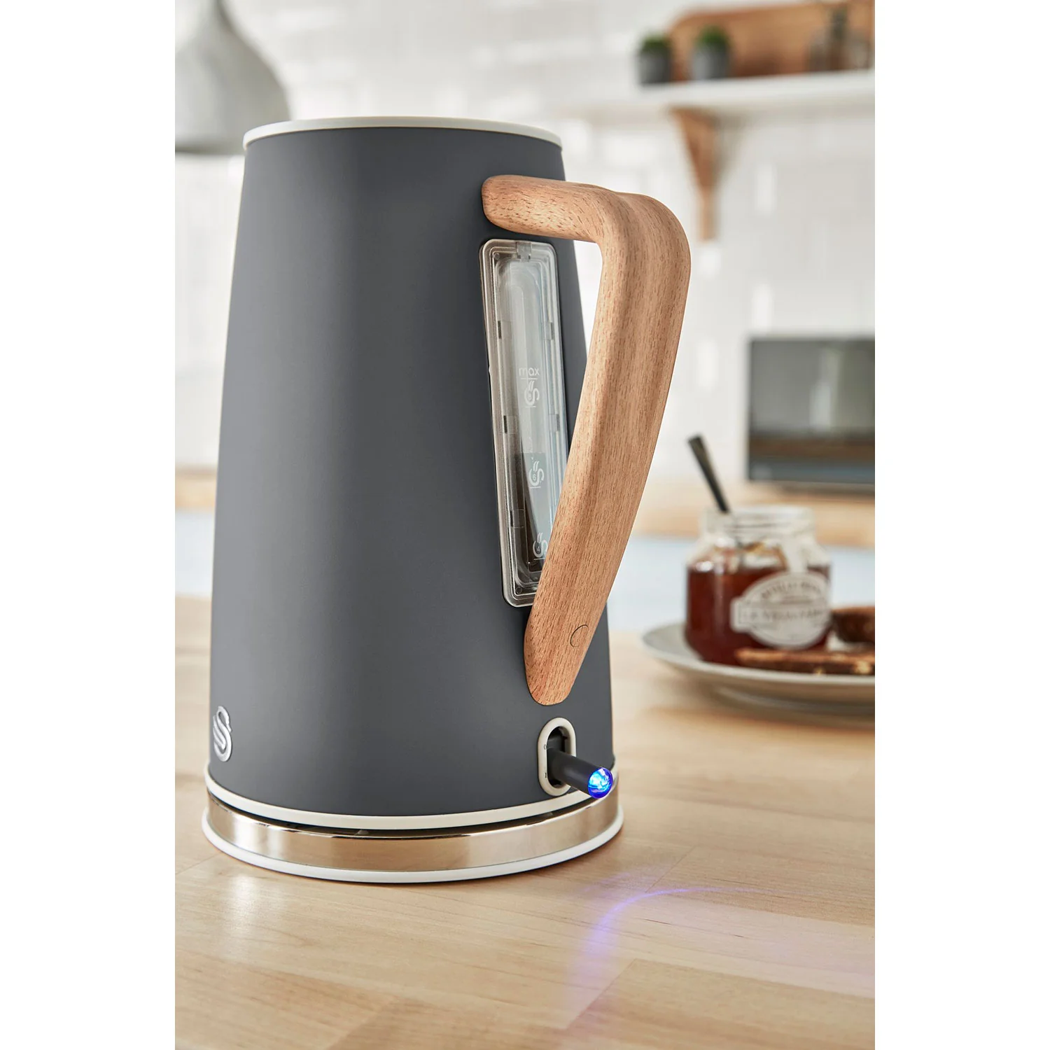 Swan Nordic Hervidor Agua Eléctrico Ultra Rápido, 1,7 L, Sin Bpa, Resistencia Oculta, Inalámbrico, Sk14610gryneu, Gris - Image 3