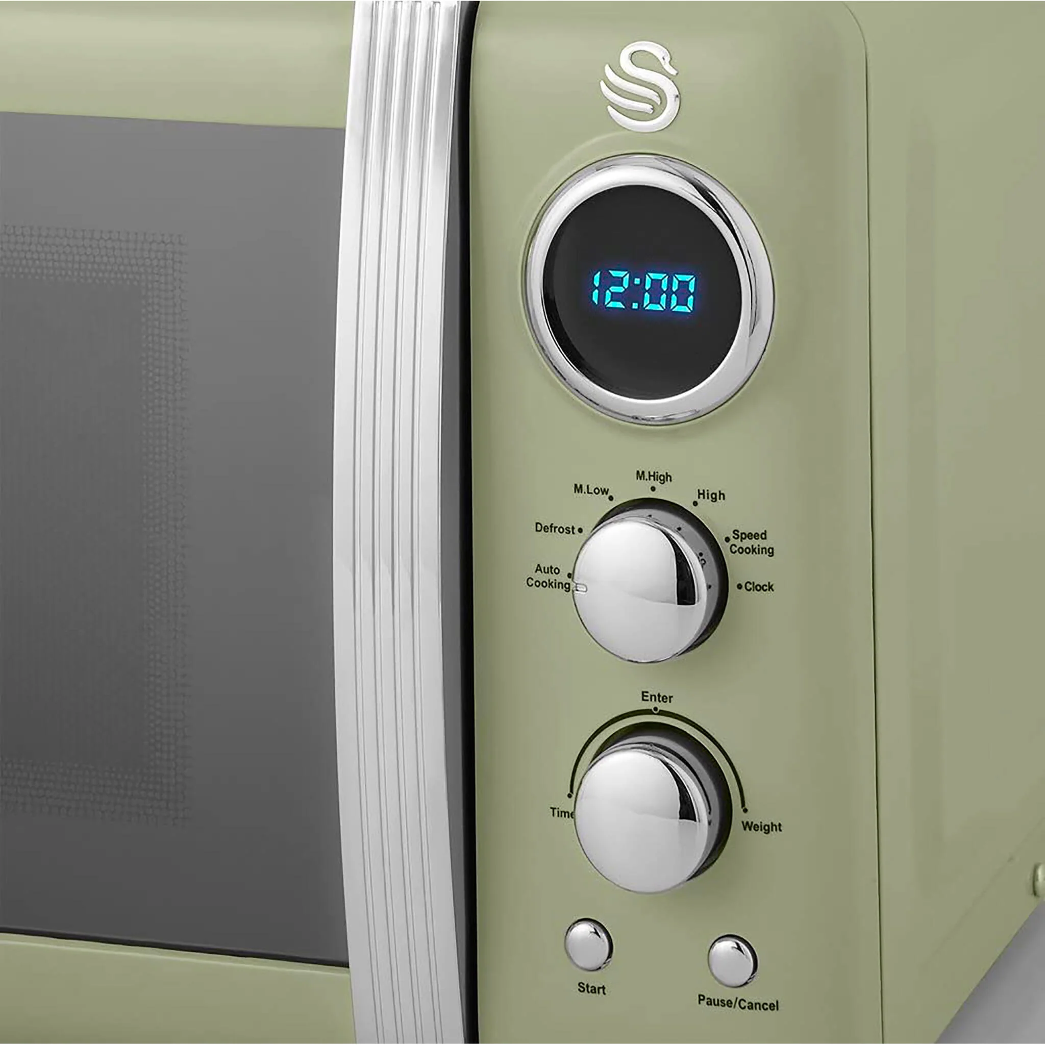 Swan Retro Microondas Digital 20l, 5 Niveles De Potencia, Función Descongelación Temporizador 60 Min, Sm22030gneu, Verde - Image 5