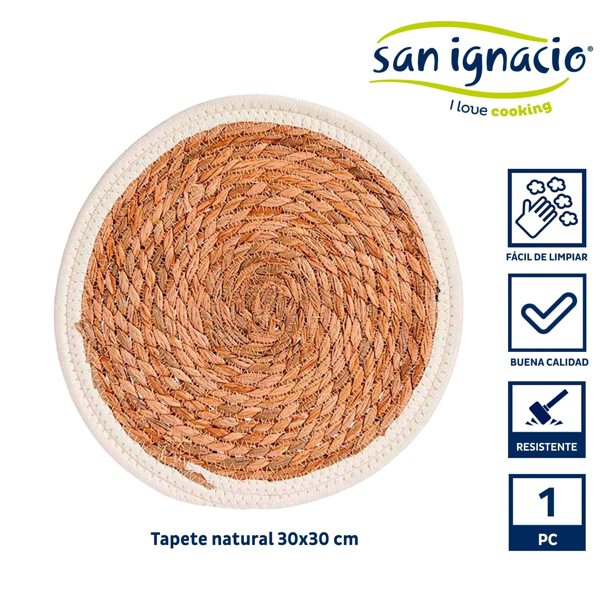 Tapete Natural Borde Blanco 30cm Colección Kinvara - Image 2