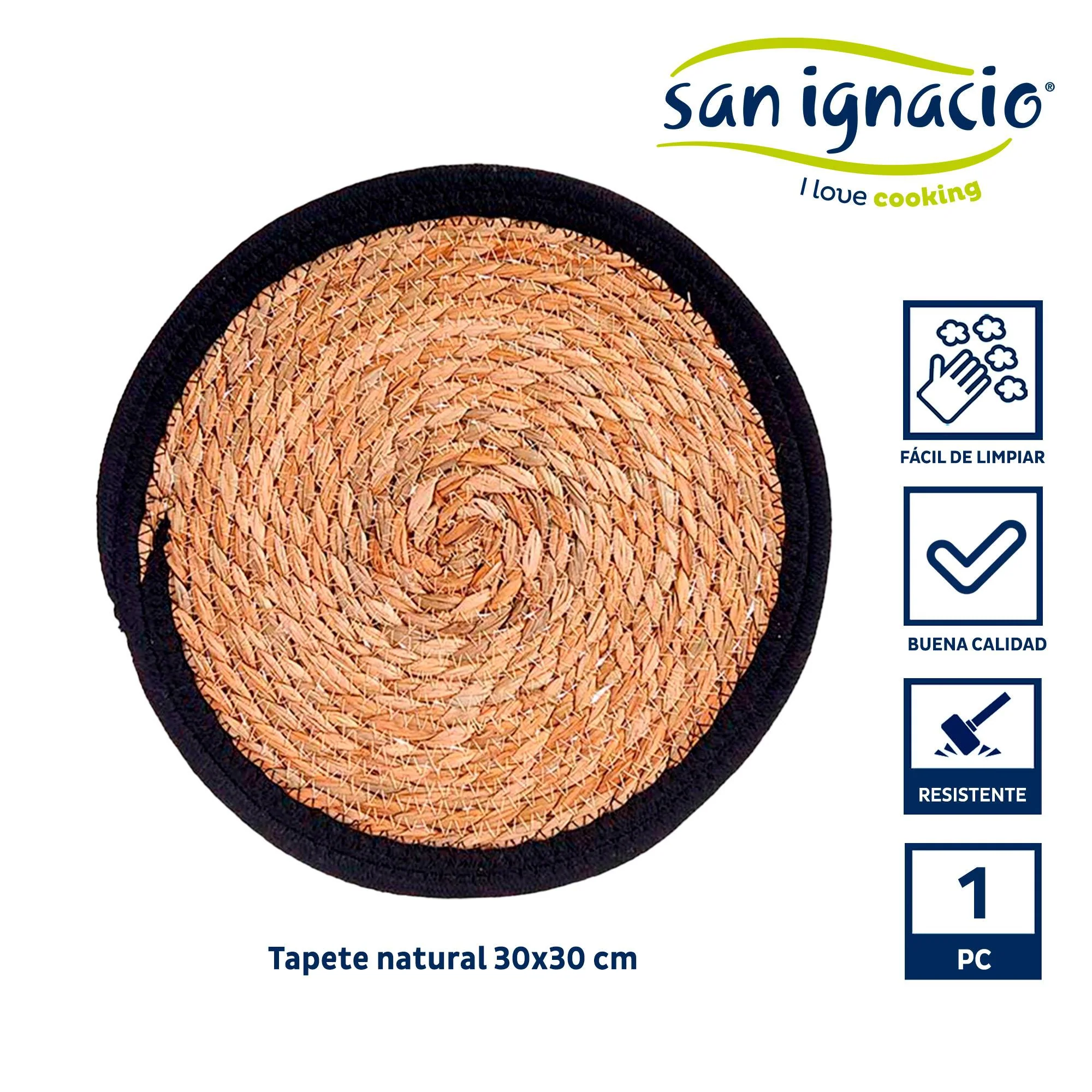 Tapete Natural Borde Negro 30cm Colección Kinvara - Image 2