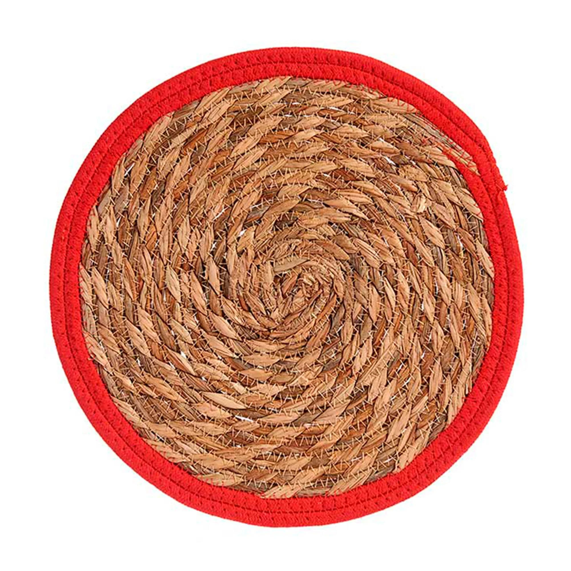 Tapete Natural Borde Rojo 30cm Colección Kinvara - Image 3