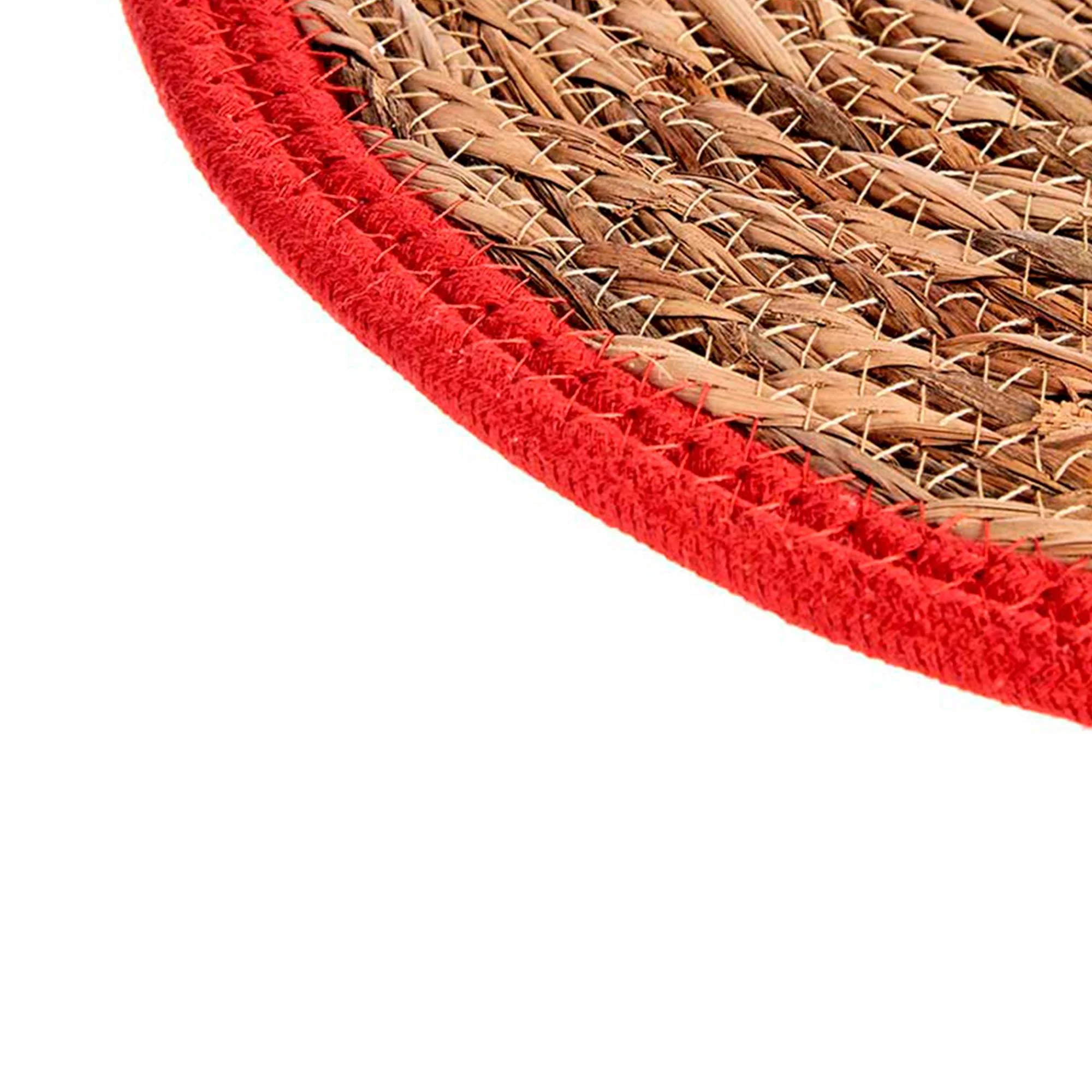 Tapete Natural Borde Rojo 30cm Colección Kinvara - Image 4