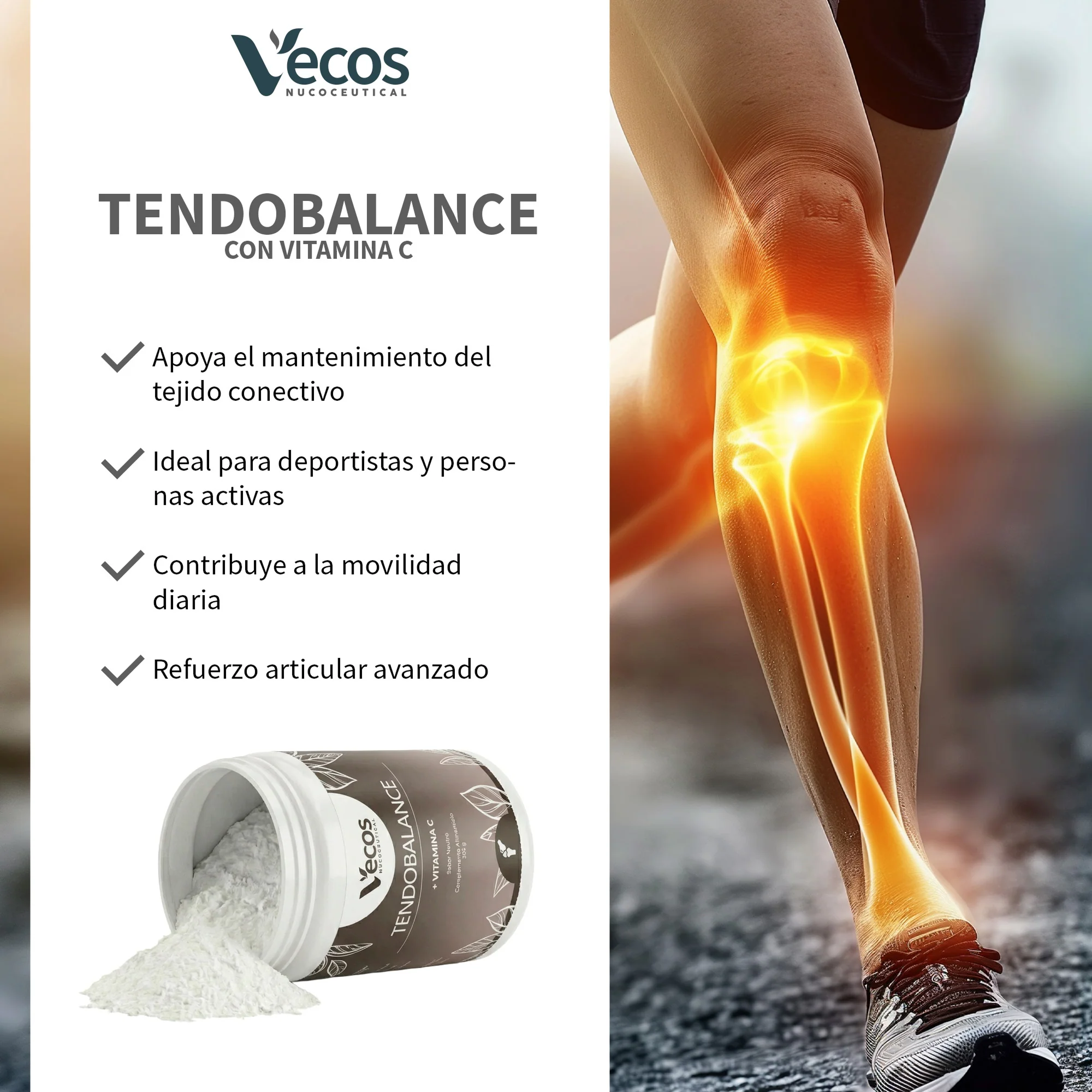 Tendobalance Vecos 300 G | Articulaciones Y Tendones | Colágeno Tendoforte® 5000 Mg - Image 4