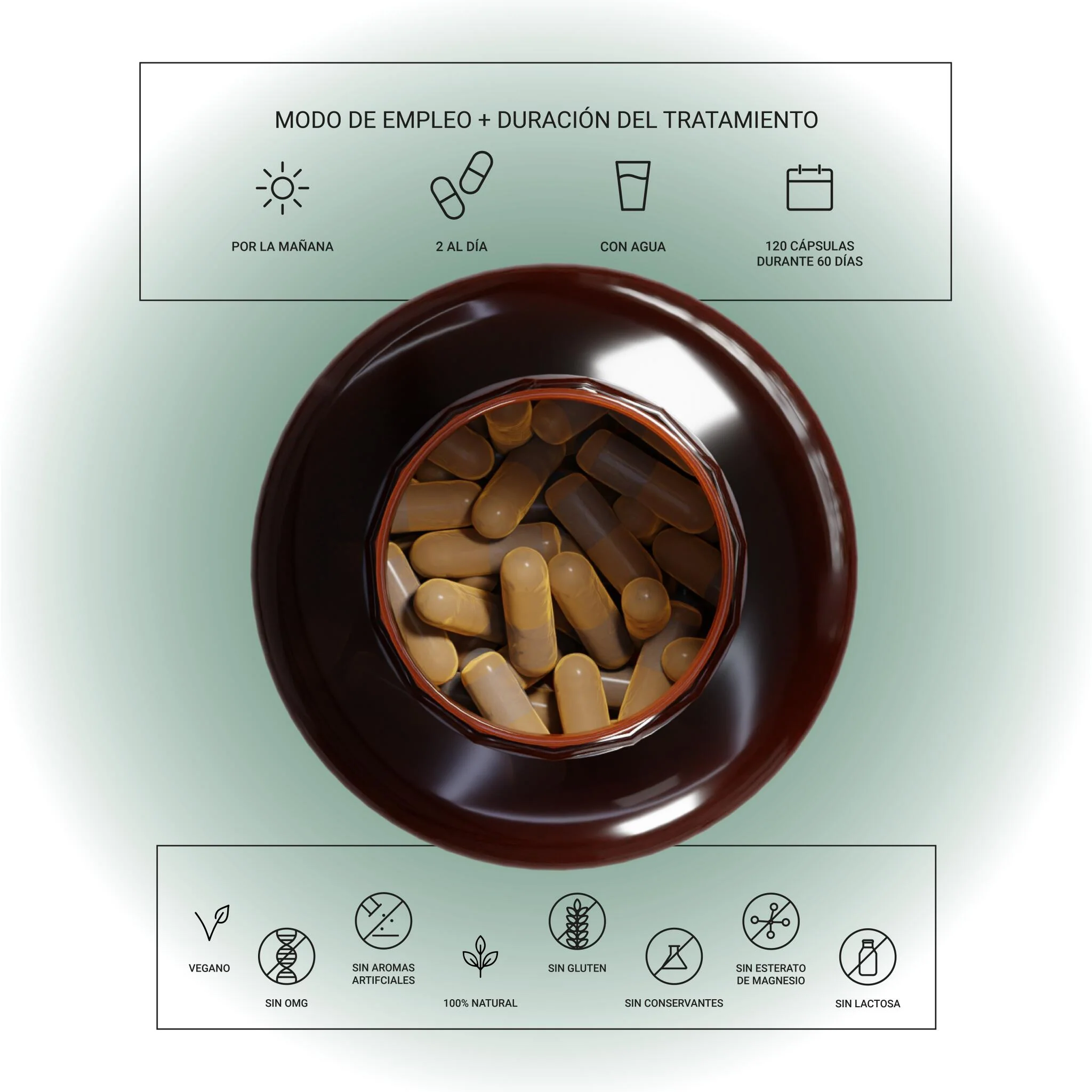Termogénico quemagrasas – adelgazante natural con té verde, cúrcuma y resveratrol (120 cápsulas) - Image 4
