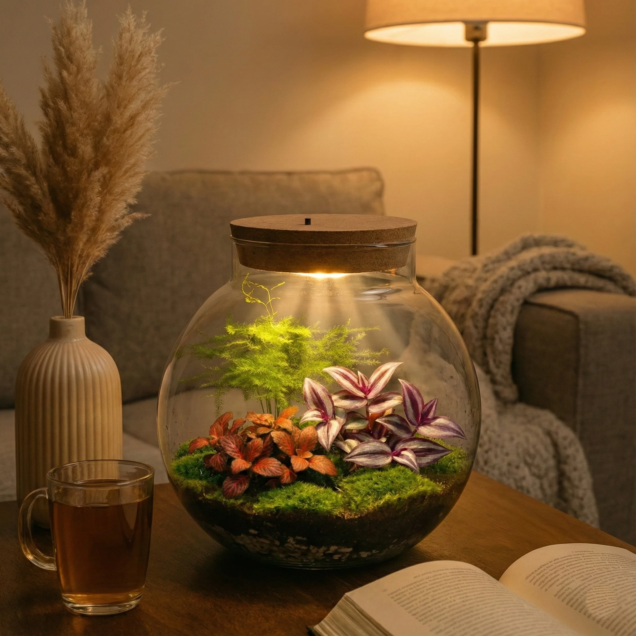 Terrario Grande - Ø30 Cm - Ecosistema - Cristal - Para Montar Uno Mismo - Image 2