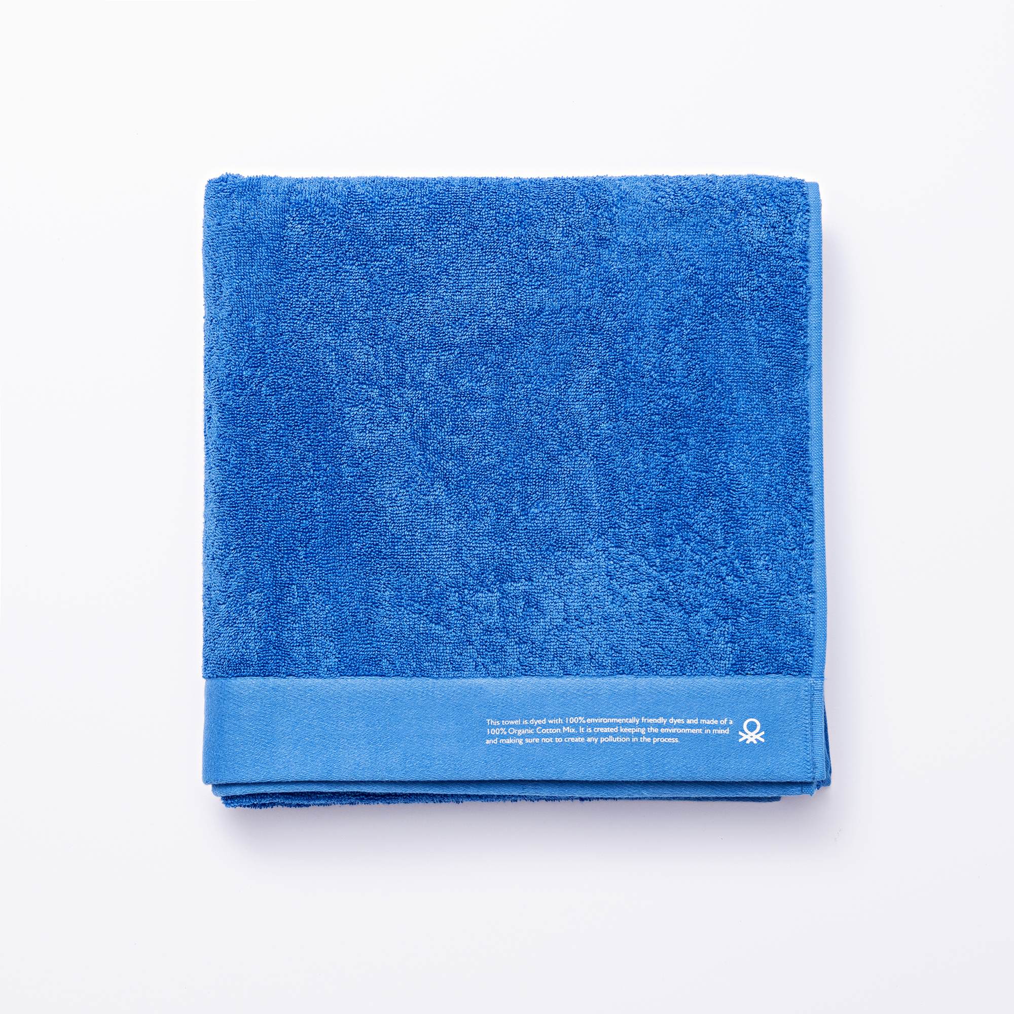 Toalla 90x150 Algodón Orgánico 450gsm Azul Benetton
