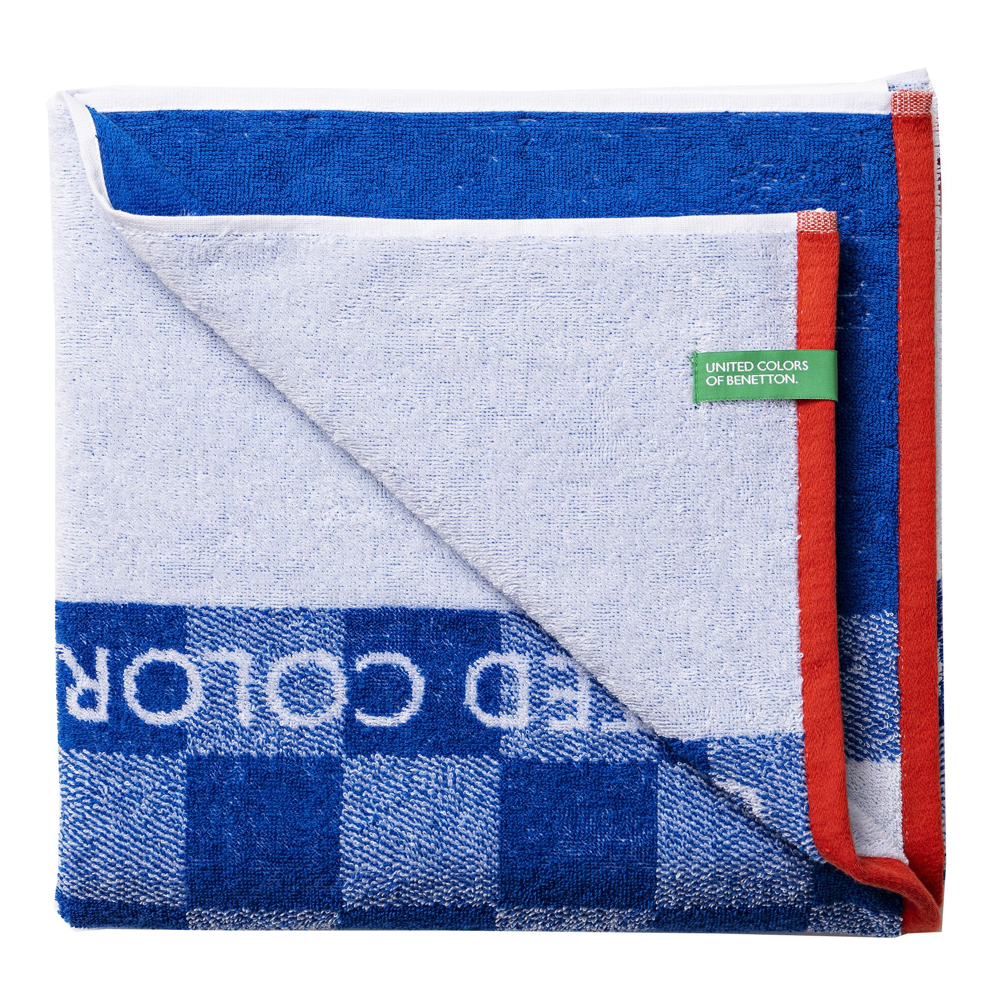 Toalla De Playa De Niño 70x140cm 450gsm 100% Algodón Azul Cuadros Kids - Image 3