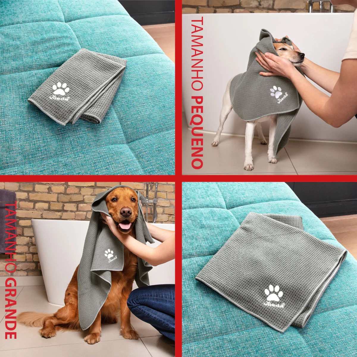 Toalla MF Pet Pro XL, 65 cm x 100 cm, Vileda Gris - Image 3