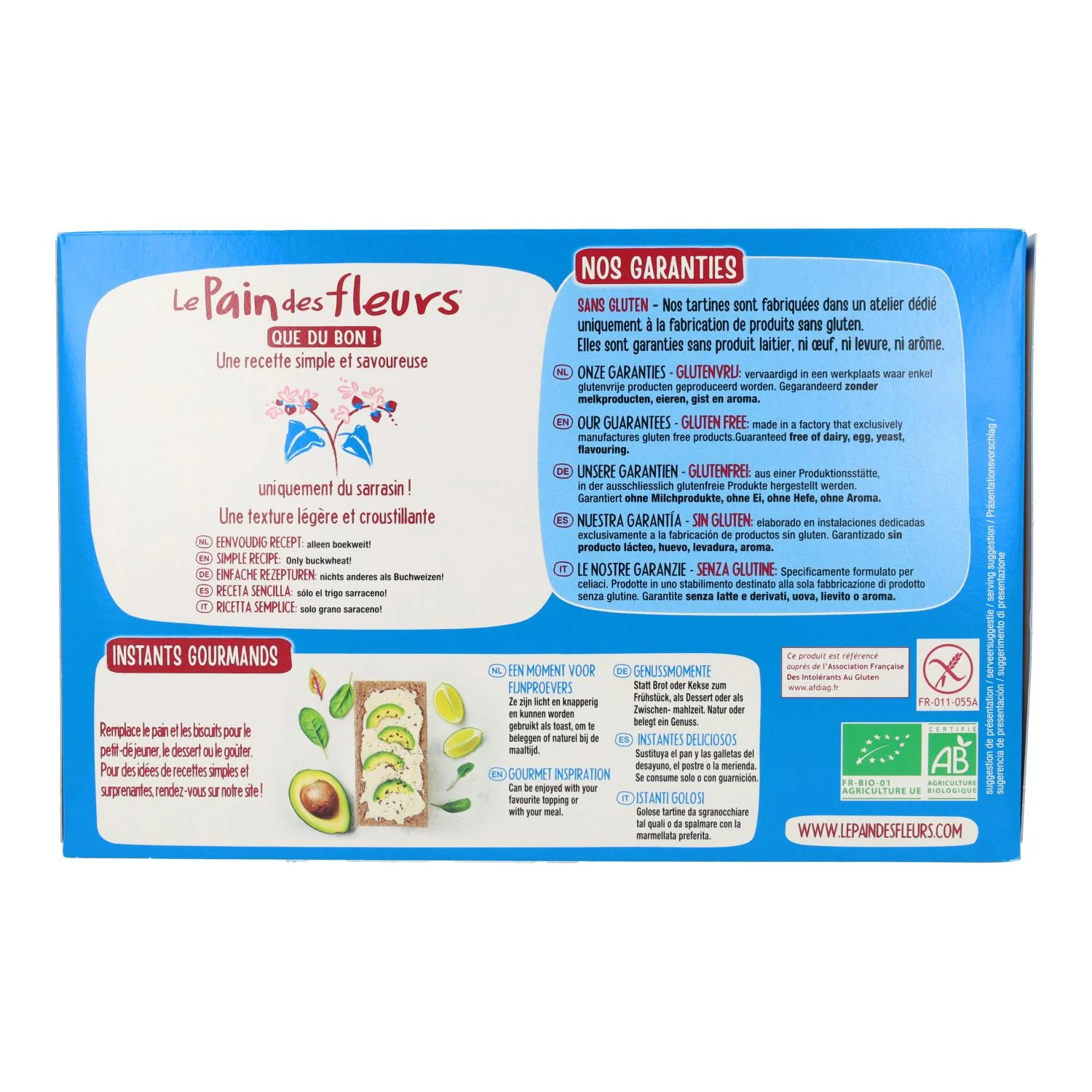 Tostadas Crujientes Crakers de Trigo Sarraceno sin sal sin gluten BIO Le Pain de Fleurs  150 g - Image 3