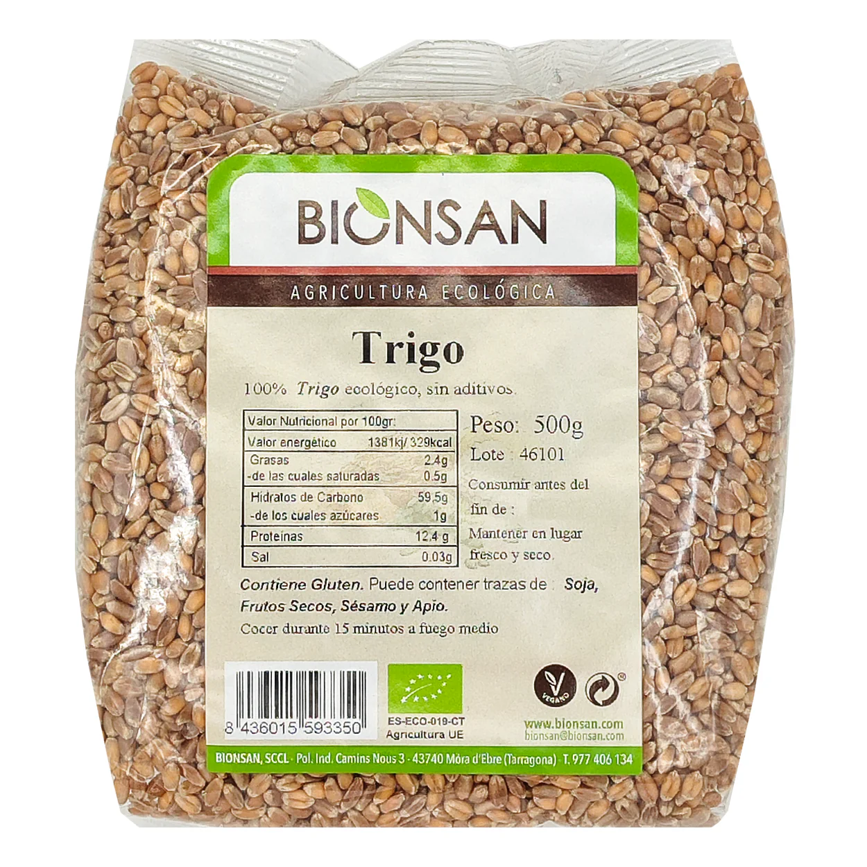 Trigo En Grano Eco Bionsan 500gr