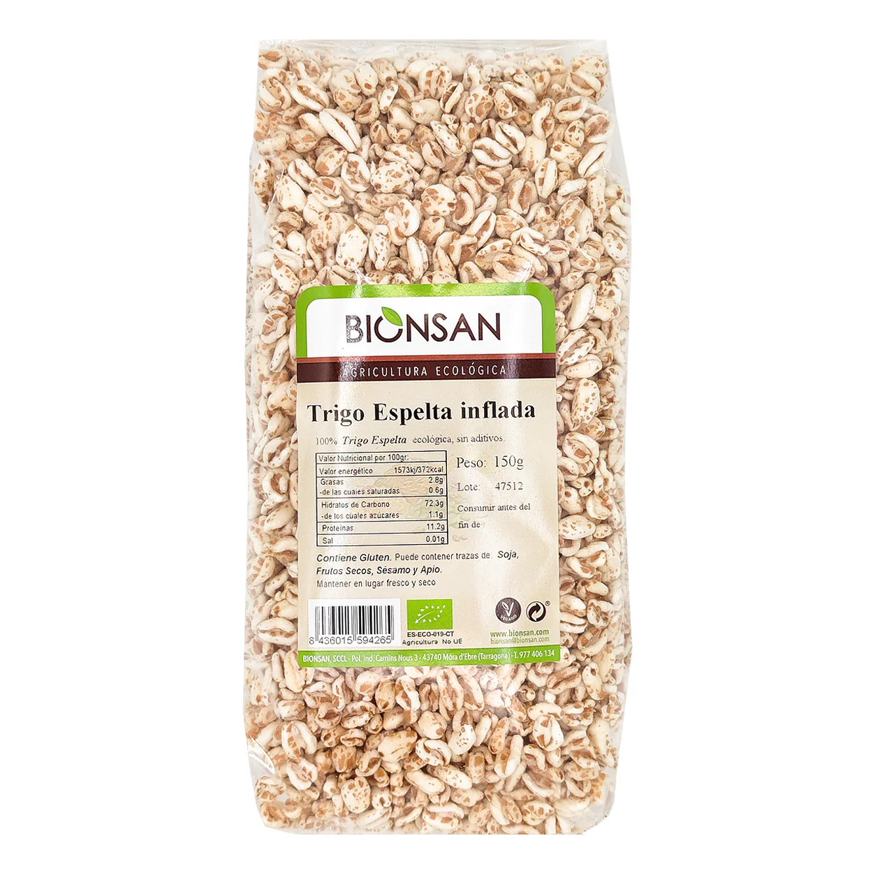 Trigo Espelta Hinchada Eco Bionsan 150gr