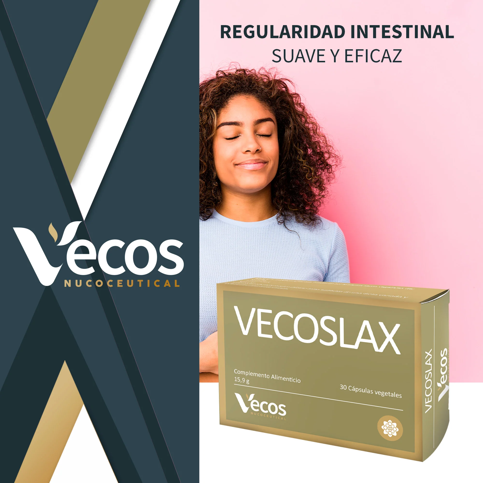 Vecoslax Vecos 30 Cápsulas | Regulación Del Tránsito Intestinal Y Alivio Del Estreñimiento Ocasional | Sen Y Frángula - Image 2