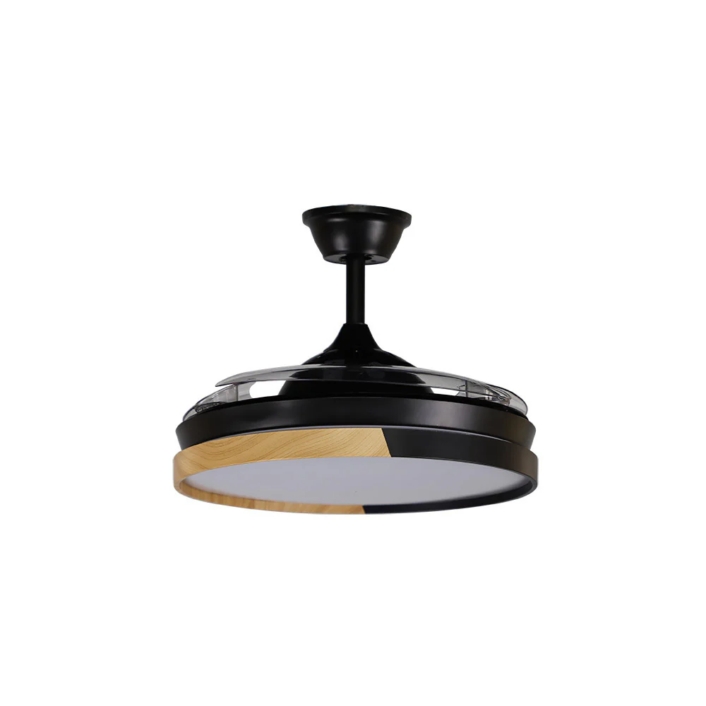 Ventilador Dc Emperador 72w Negro/haya 3aspas Desplegables 106d 7200lm 3000-4000-6000k Remoto+ Memoria+ Temporizador - Image 2