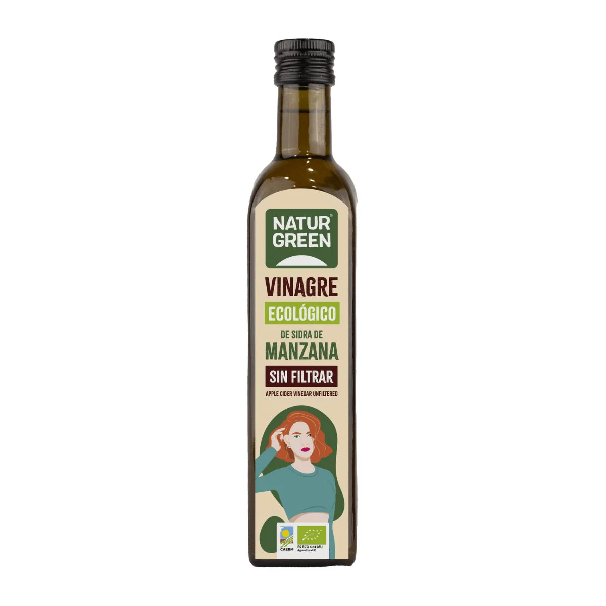 Vinagre de Sidra de manzana Bio Sin Filtrar envase PET NaturGreen 500 ml