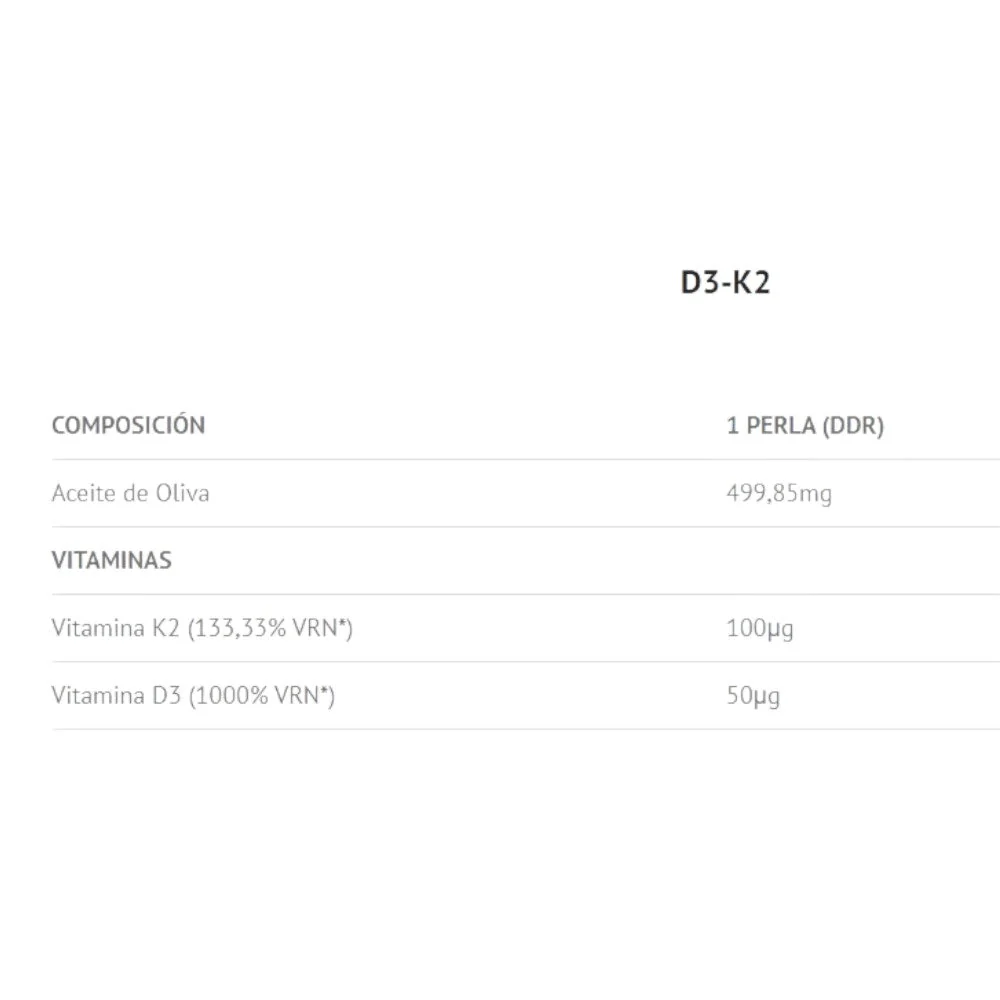 Vit D3 2000 Ui + K2 100 Mcg 60 Perlas - Image 2
