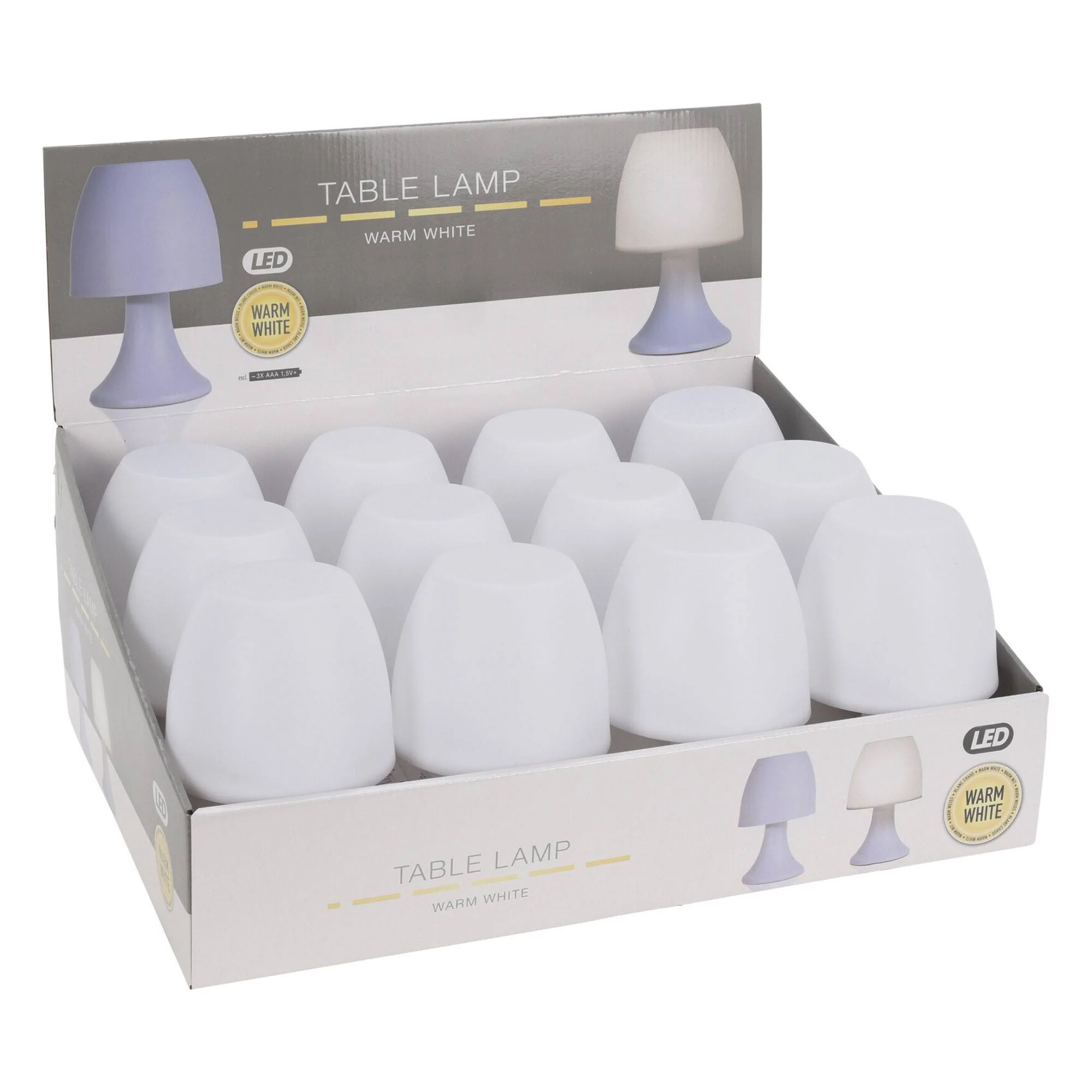 Well Home Lampara De Mesa Color Blanco Ø12x19,2cm - Image 5