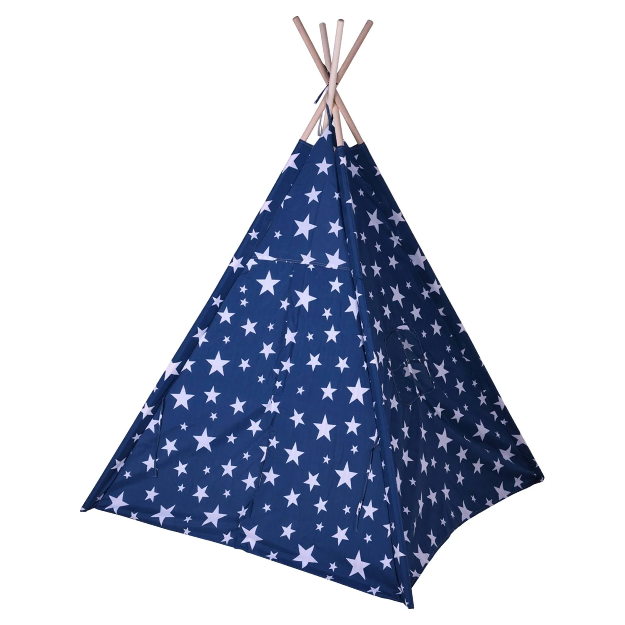 Well Home - Tipi De Poliéster Diseño De Estrellas Color Azul 103x103x160cm - Image 3