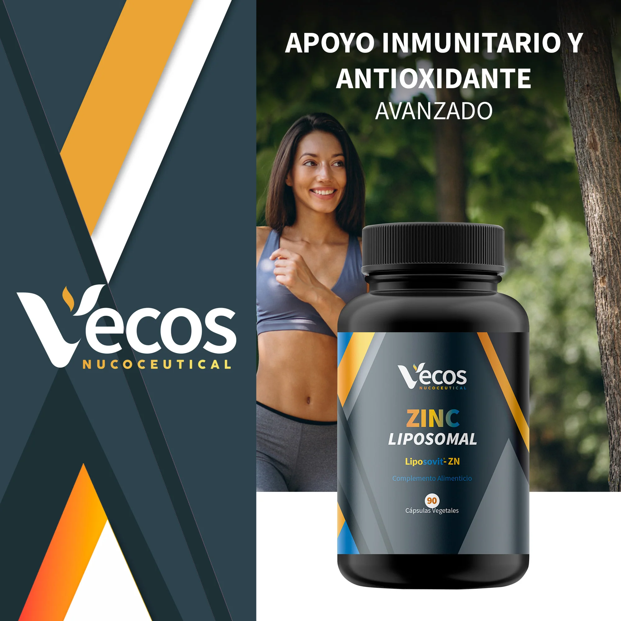 Zinc Liposomal Vecos 90 Cápsulas | Salud Inmunológica, Piel, Cabello Y Uñas - Image 2